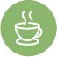steaming coffee cup icon